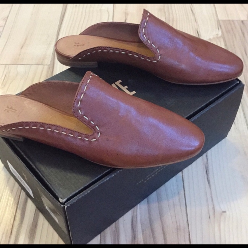Frye  flats mules size 10